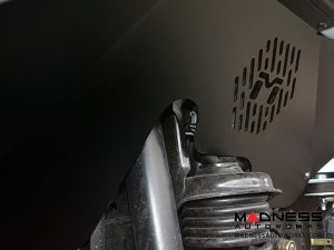 Jeep Gladiator 3.0L Diesel Vented Replacement Inner Fender Well - Aluminum - Black Powdercoat - Front